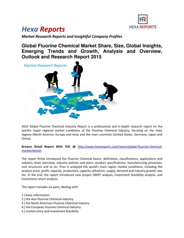 Fluorine Chemical Market Share, Size, Overview, Outlook and Research Report 2015