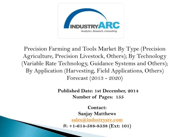 Precision Farming and Tools Market- precision agriculture indeed capable of saving famers’ lives?