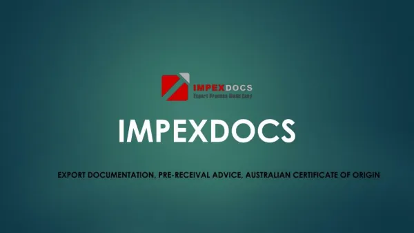 ImpexDocs offering solutions and services that makes export easy