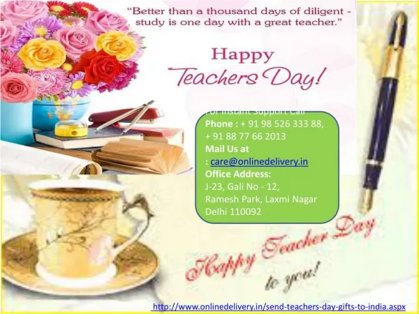 Teachers day Gifts delivery to India