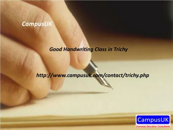 Good Handwriting Class in Trichy