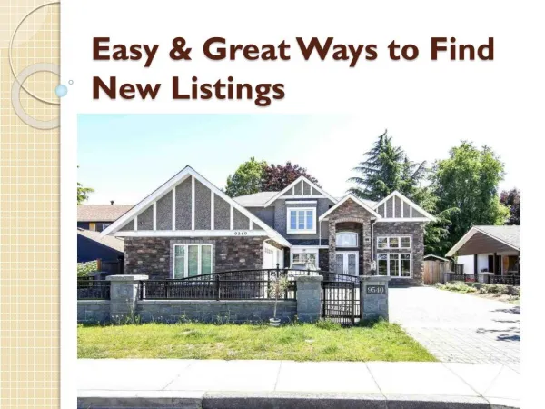 Looking for the New Listings in Vancouver?