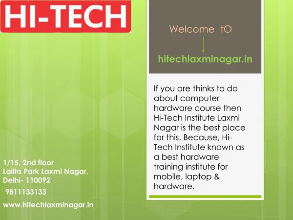 Computer Hardware Course & Training Institute in Laxmi Nagar