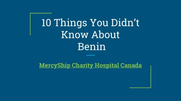 10 Things You Didn’t Know About Benin