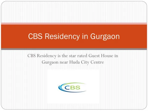 CBS Residency: Hotels near Huda city centre Gurgaon
