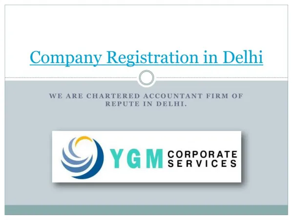Company Registration in Delhi through YGM Services