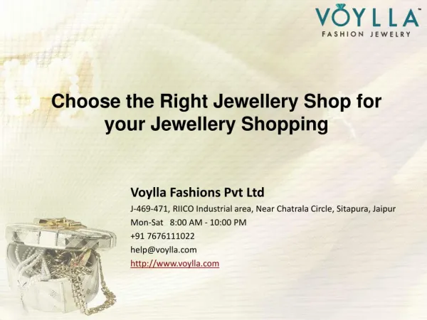 Choose the Right Jewellery Shop for your Jewellery Shopping