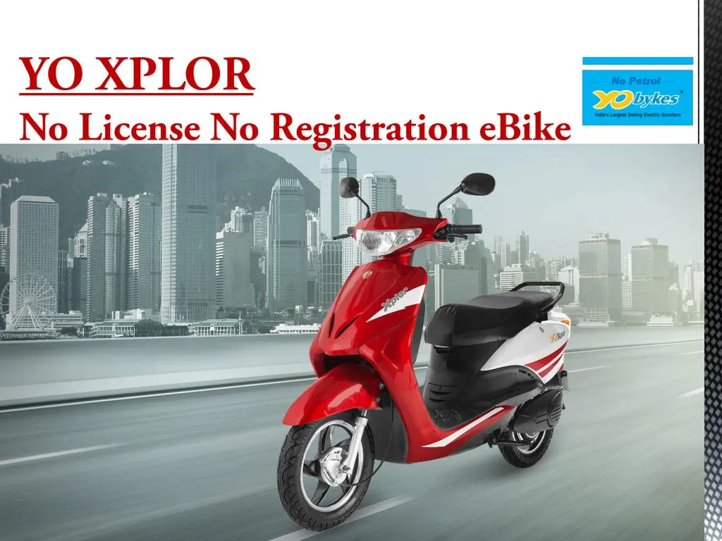 yo xplor no license no registration ebike