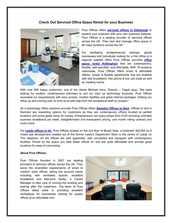 Check Out Serviced Office Space Rental for your Business