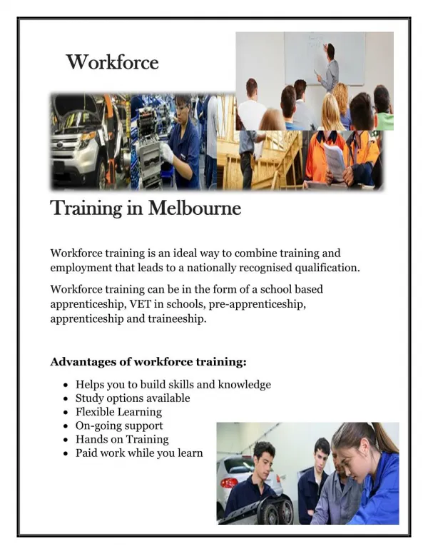 Workforce Training Melbourne