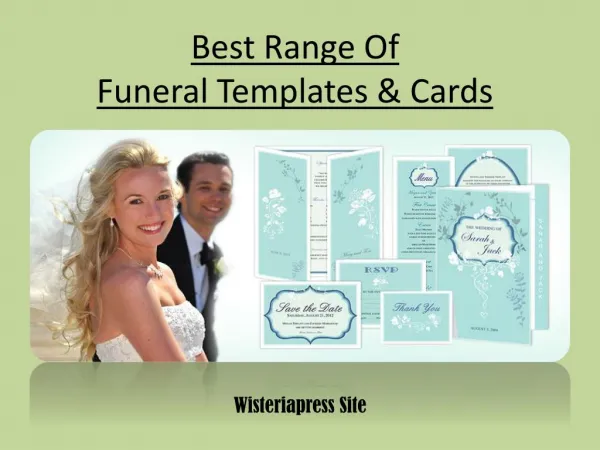 Best Range Of Funeral Templates & Cards