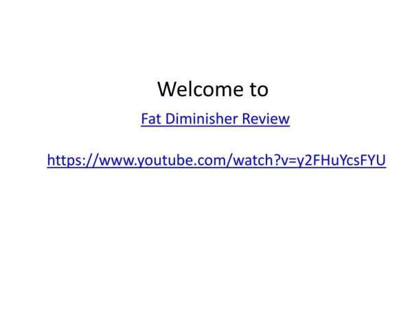 Fat Diminisher Review