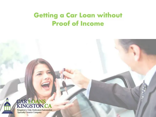 Getting a Car Loan without Proof of Income