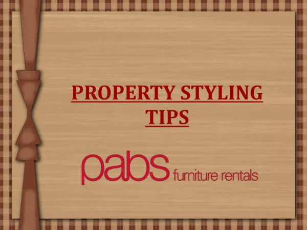 Property Styling Tips