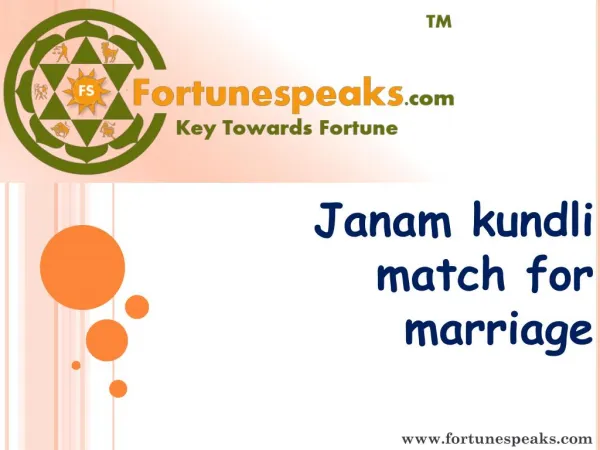 Janam kundli match for marriage - Fortunespeaks