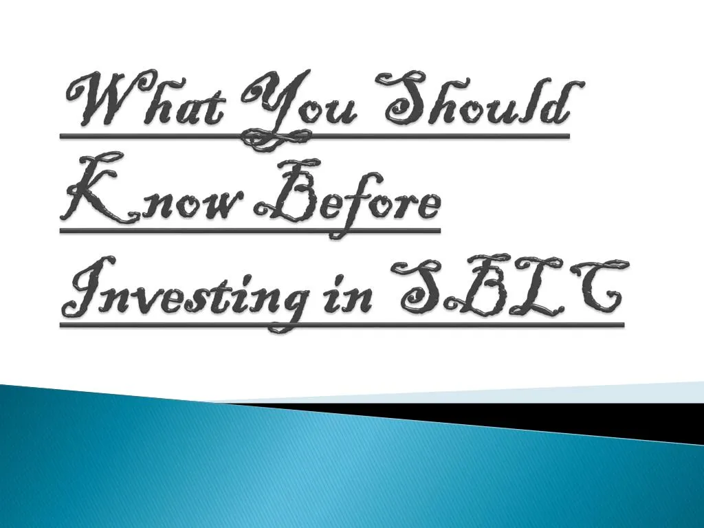 what you should know before investing in sblc