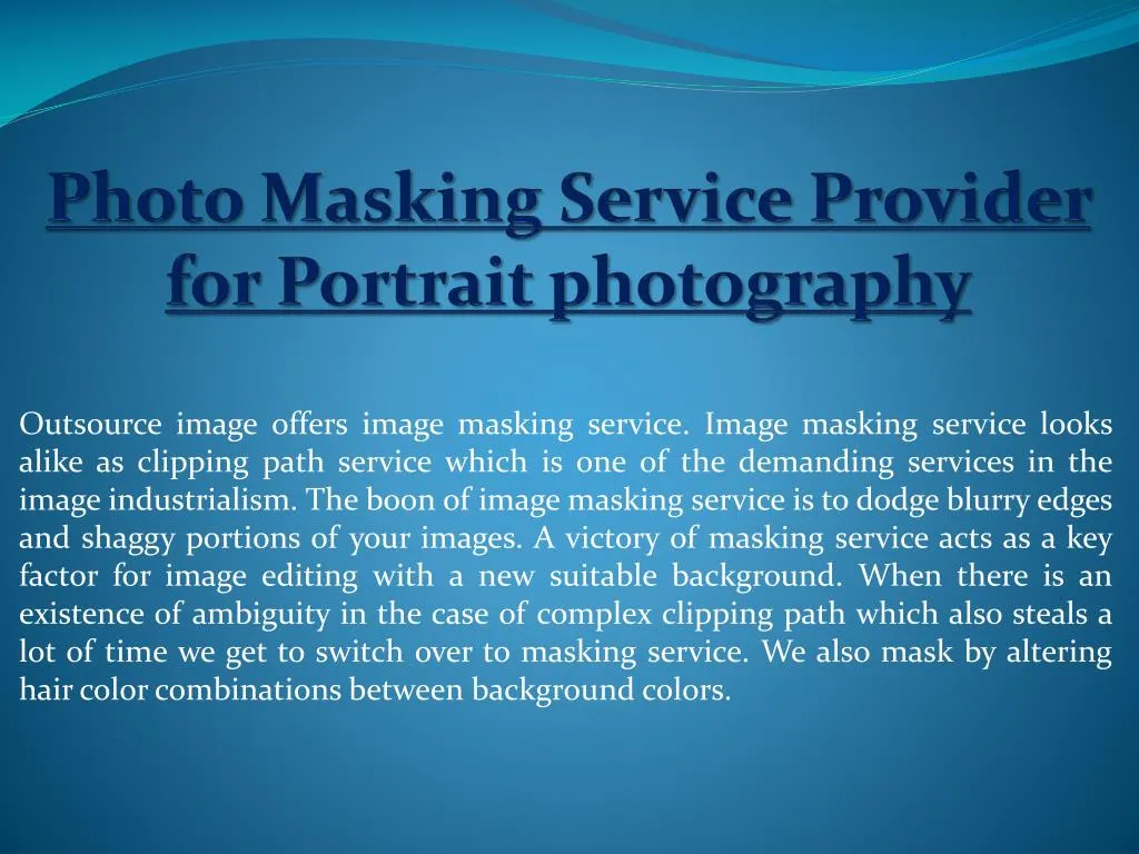 photo masking service provider for portrait photography