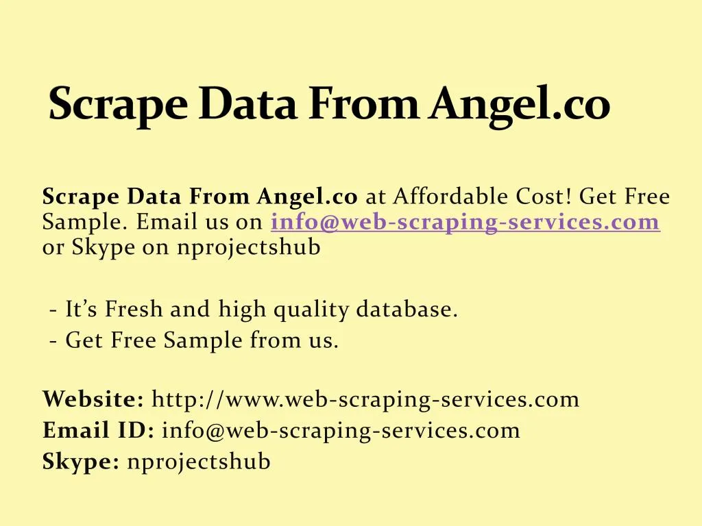 scrape data from angel co