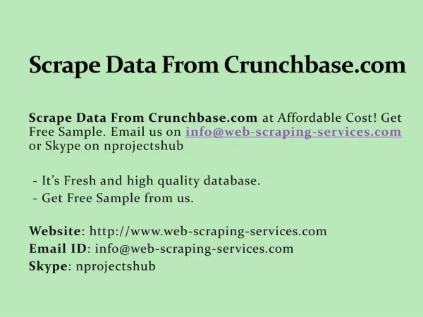 Scrape Data From Crunchbase.com