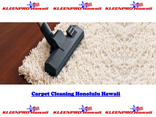 Carpet Cleaning Honolulu Hawaii