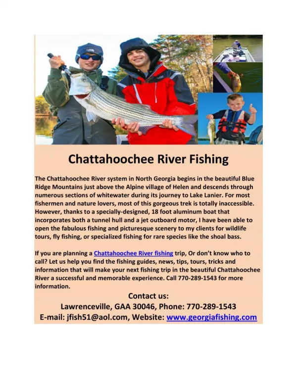 Chattahoochee River Fishing