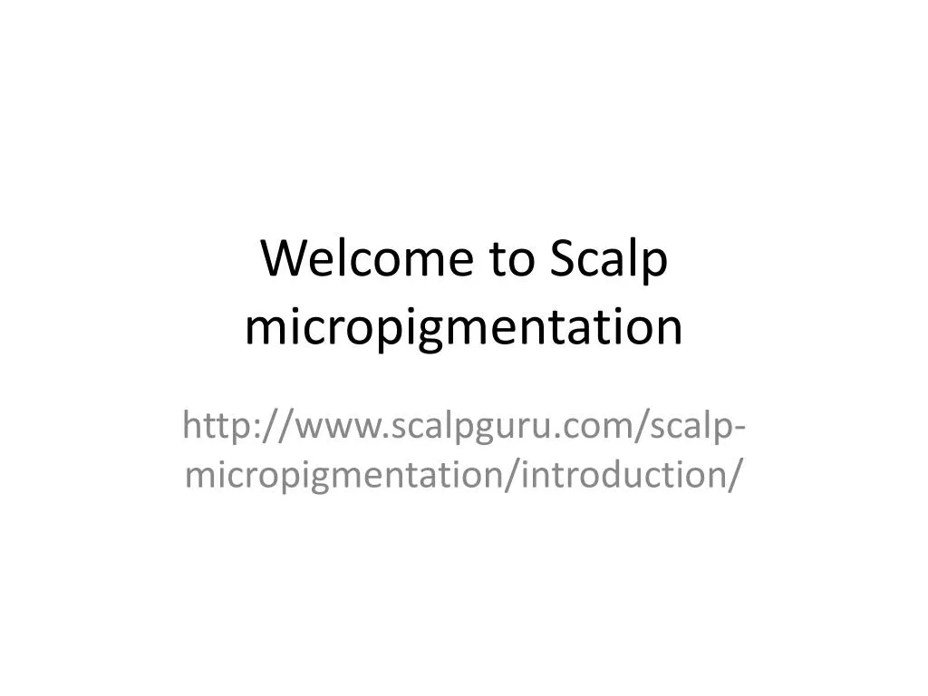 welcome to scalp micropigmentation