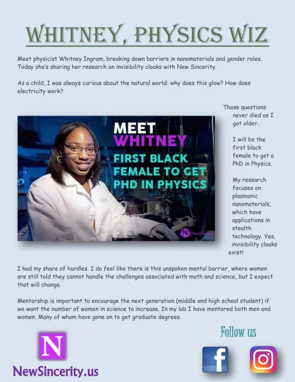 Whitney, Physics Wiz - NewSincerity.us