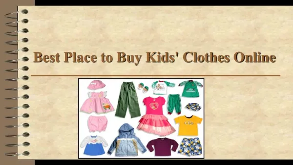 Best Place to Buy Kids Clothes Online