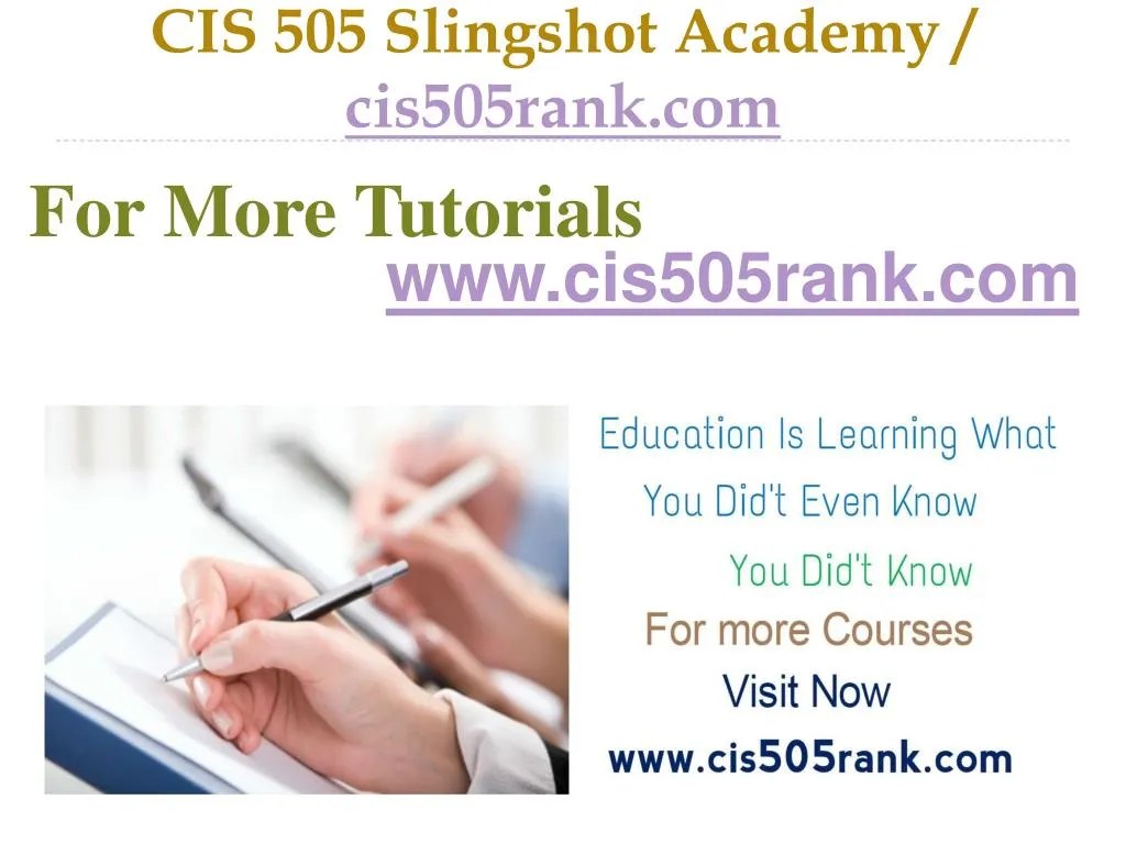 cis 505 slingshot academy cis505rank com