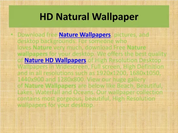 Nature Wallpapers | Nature HD Wallpapers