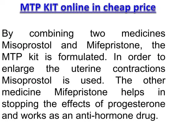MTP KIT online in cheap price
