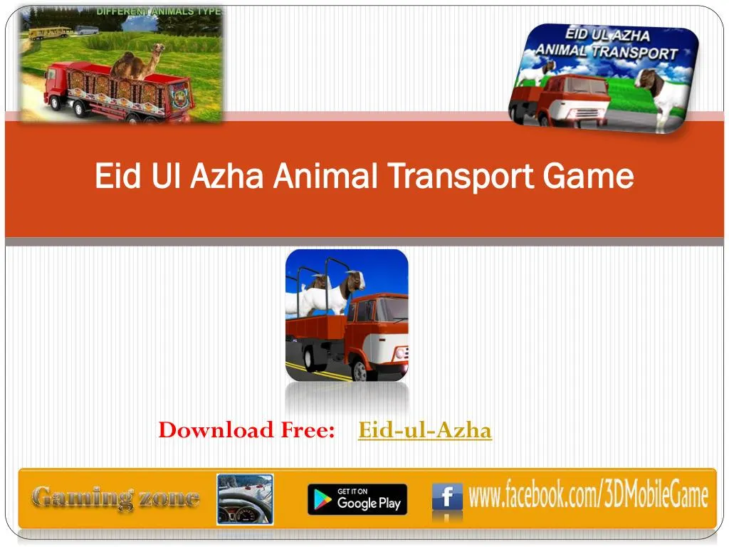 eid ul azha animal transport game