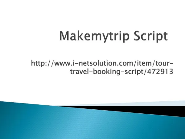 Makemytrip Script - InetSolution