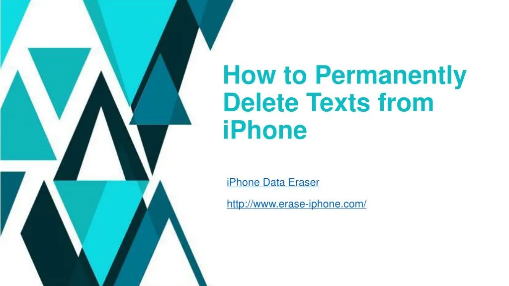 how to permanently delete texts from iphone
