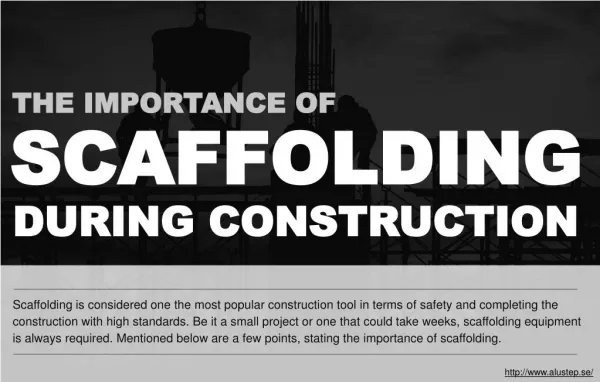 Why use scaffolding in constructions
