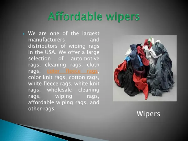 Affordable wipers