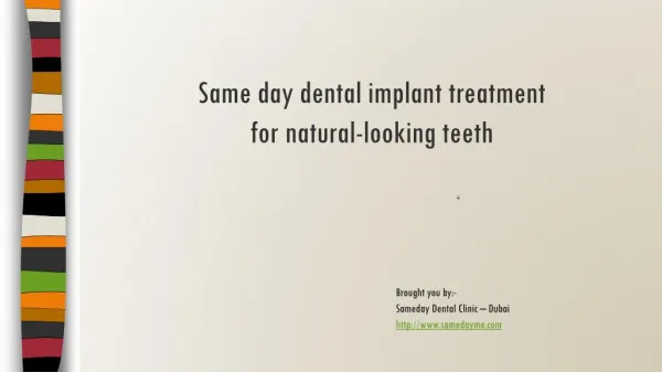 Same day dental implants in Dubai