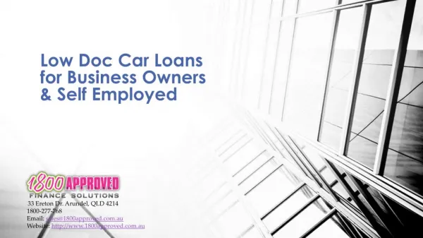 Low Doc Car Loans for Business Owners in Australia