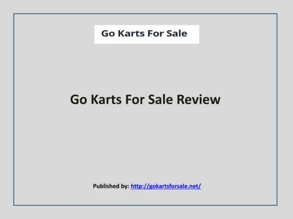 Go Karts For Sale