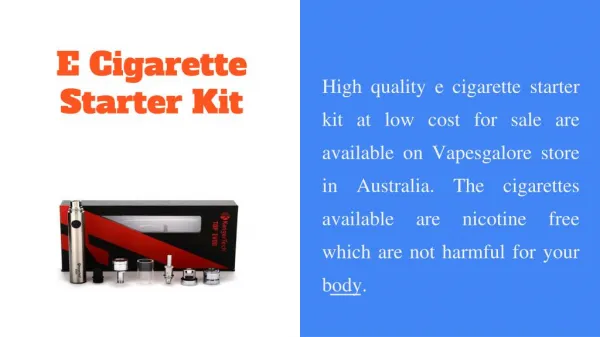 E Cigarette Starter Kit