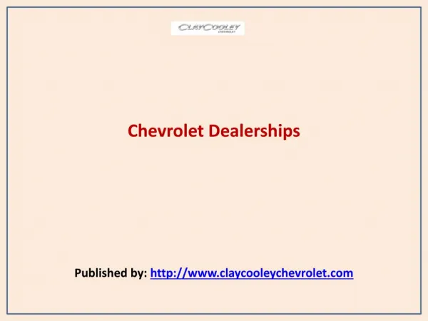 Chevrolet Dealerships