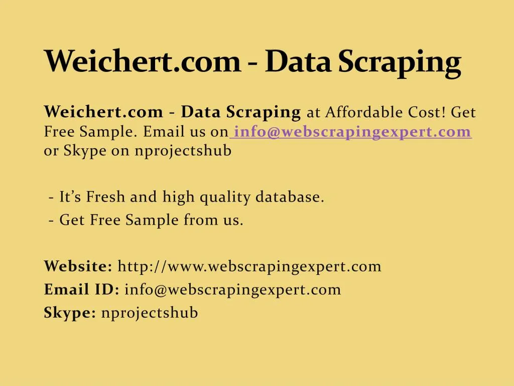 weichert com data scraping