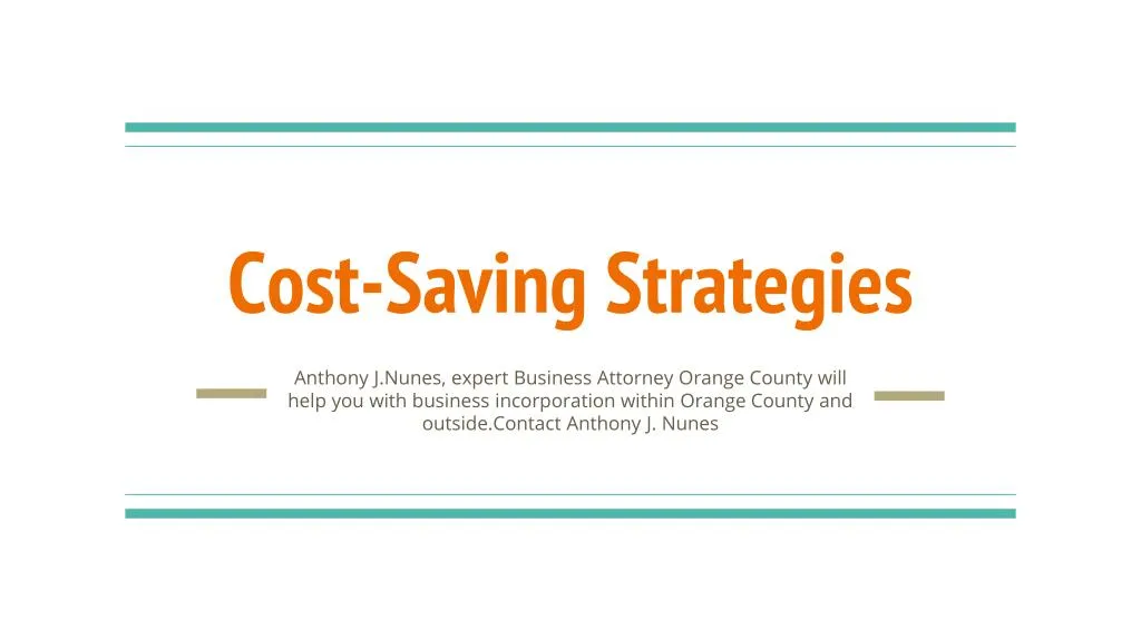 cost saving strategies