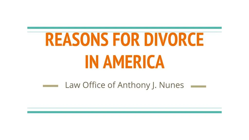 reasons for divorce in america