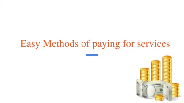 Easy Methods of paying for services