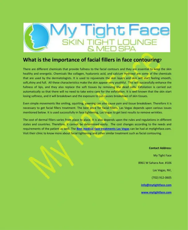 What is the importance of facial fillers in face contouring