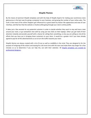 Shopify Themes - slide 1