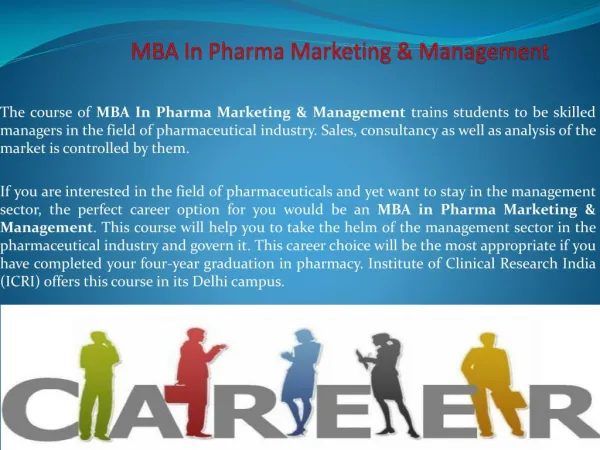 Study MBA In Pharma Marketing & Management for a Brighter Future!