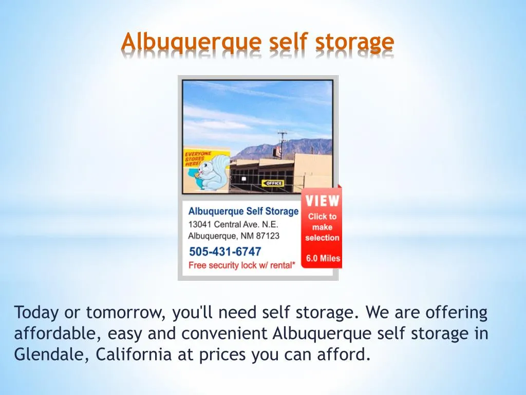 albuquerque self storage