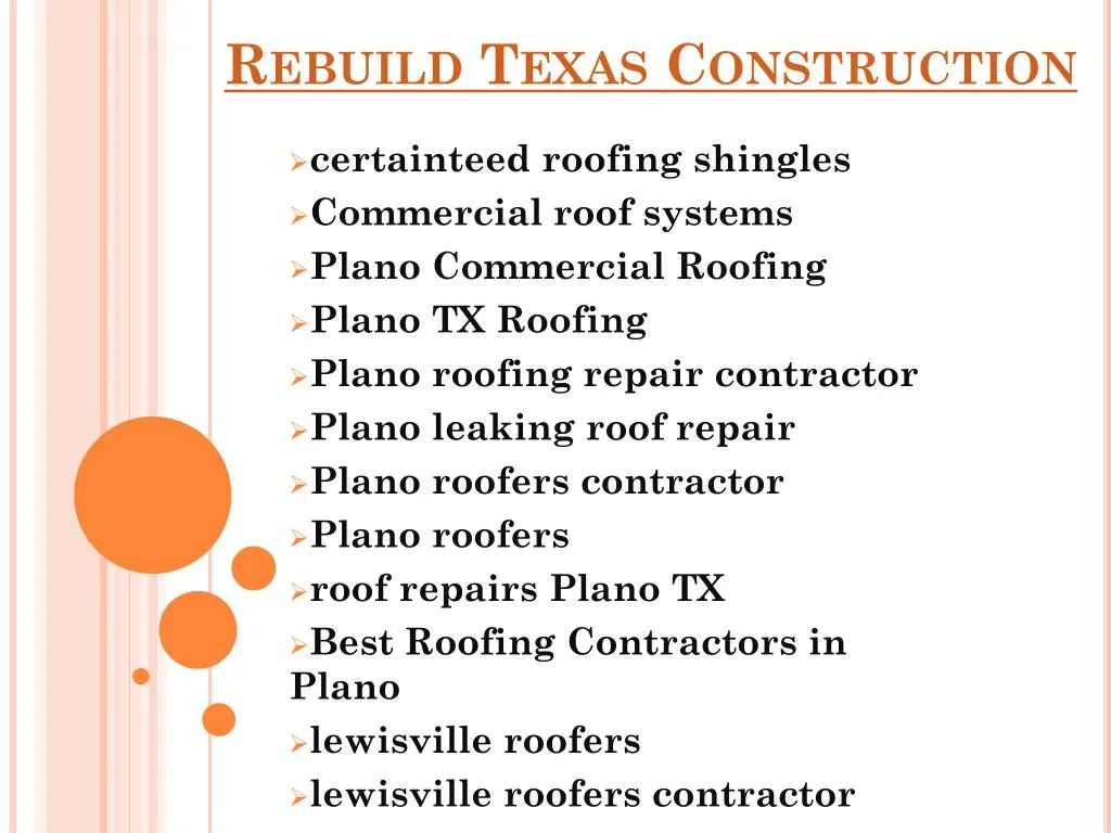 rebuild texas construction